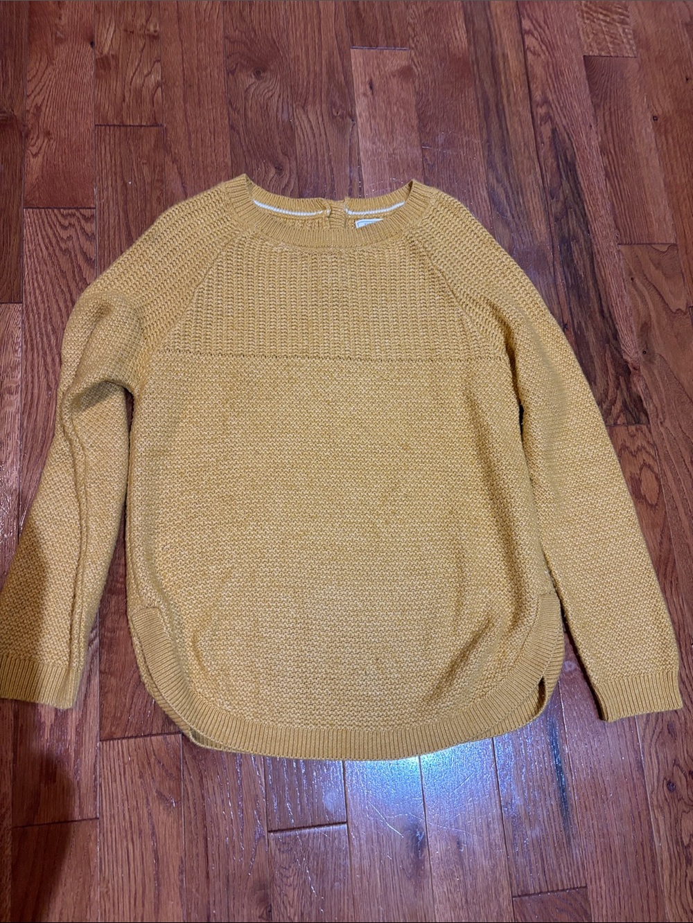 Fat Face Mustard Crewneck Knit Sweater